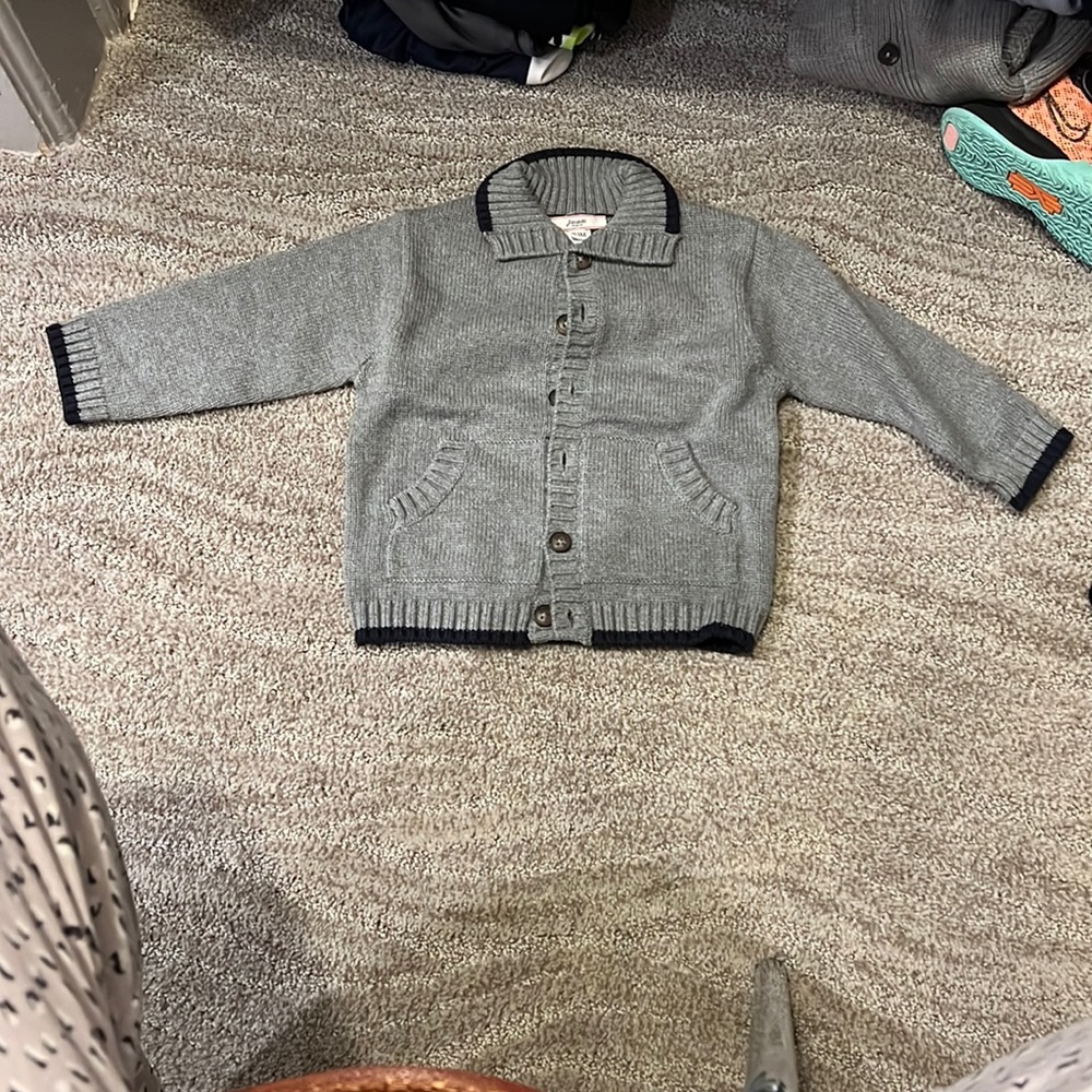 Gray button down cardigan